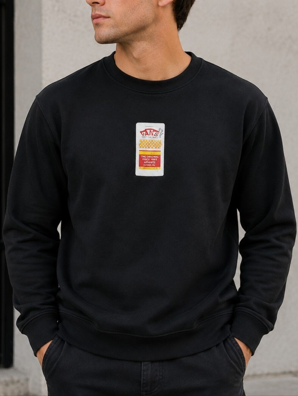 Men's Black Crewneck Sweater - Vans